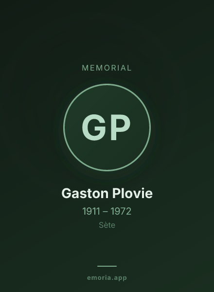 Memorial portrait of Gaston Plovie