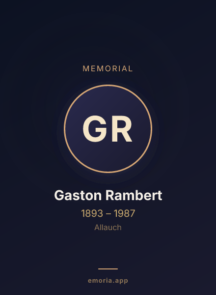 Memorial portrait of Gaston Rambert