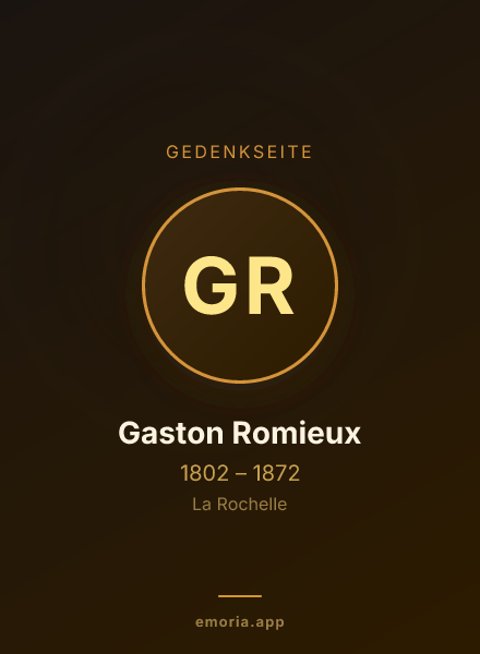 Gedenkportrait von Gaston Romieux
