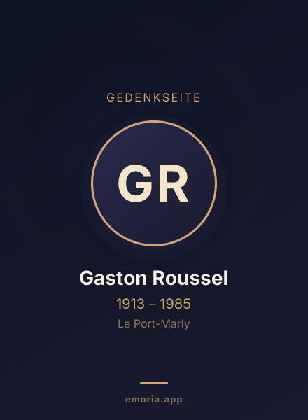 Gedenkportrait von Gaston Roussel