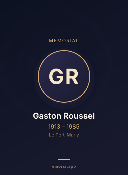 Memorial portrait of Gaston Roussel