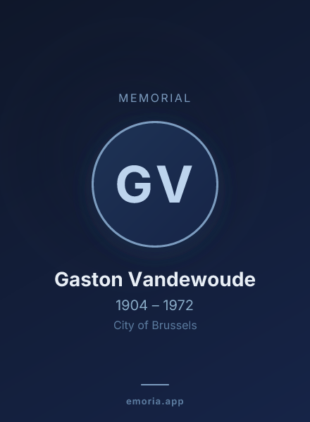 Memorial portrait of Gaston Vandewoude
