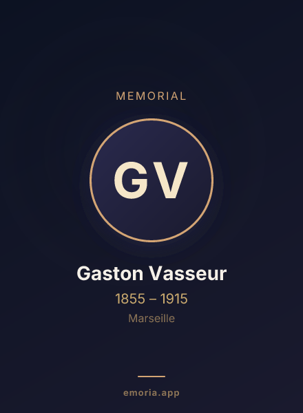 Memorial portrait of Gaston Vasseur
