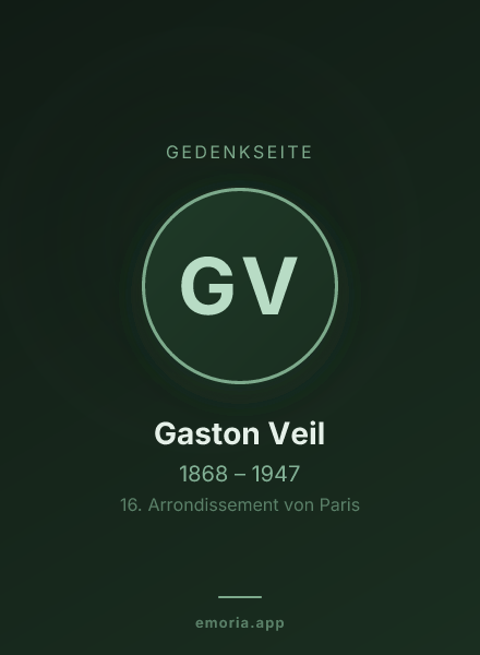 Gedenkportrait von Gaston Veil