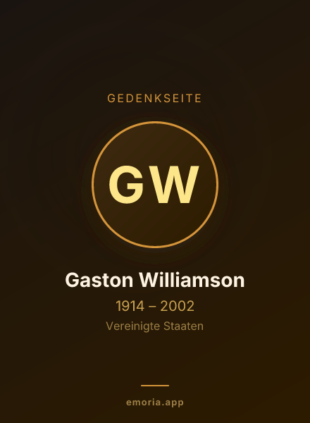 Gedenkportrait von Gaston Williamson