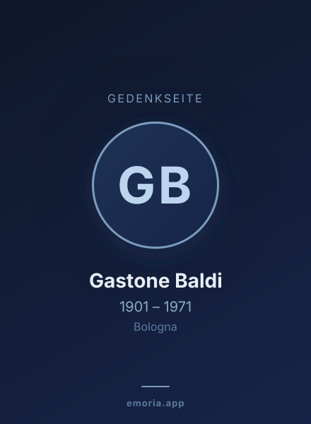 Gedenkportrait von Gastone Baldi