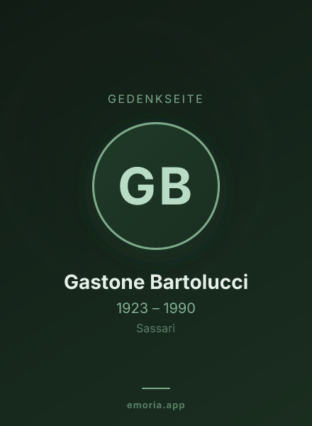 Gedenkportrait von Gastone Bartolucci