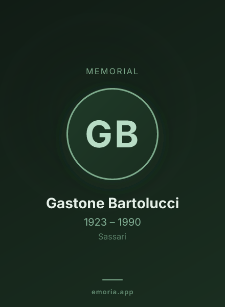 Memorial portrait of Gastone Bartolucci