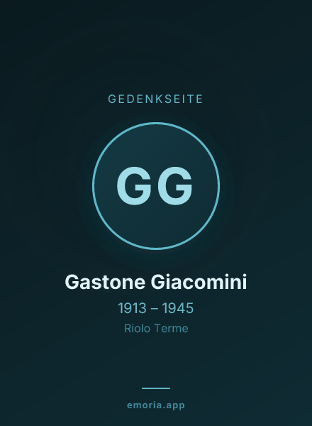 Gedenkportrait von Gastone Giacomini