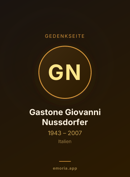 Gedenkportrait von Gastone Giovanni Nussdorfer