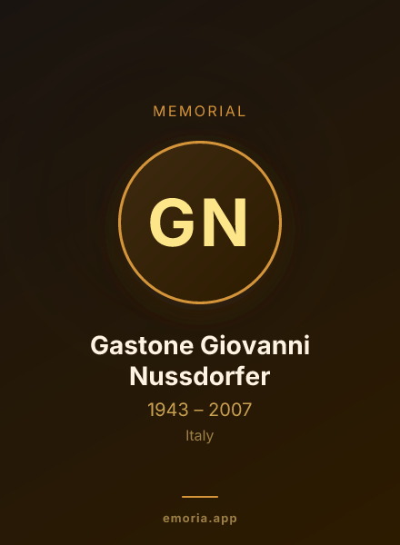 Memorial portrait of Gastone Giovanni Nussdorfer