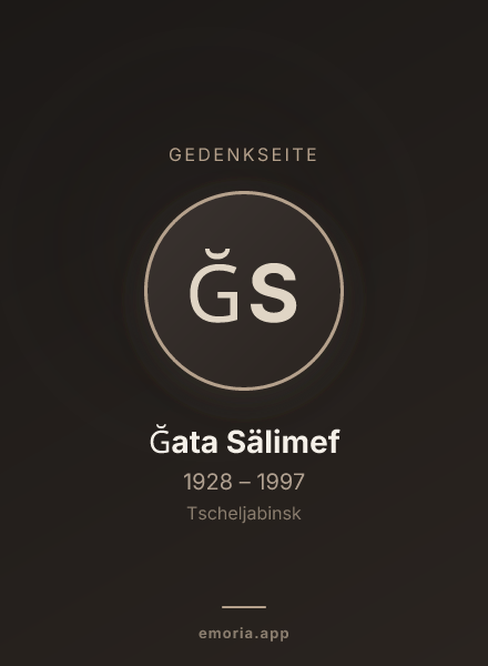 Gedenkportrait von Ğata Sälimef