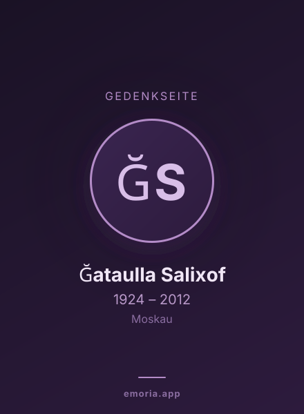 Gedenkportrait von Ğataulla Salixof