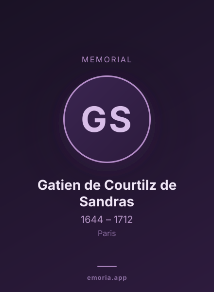 Memorial portrait of Gatien de Courtilz de Sandras