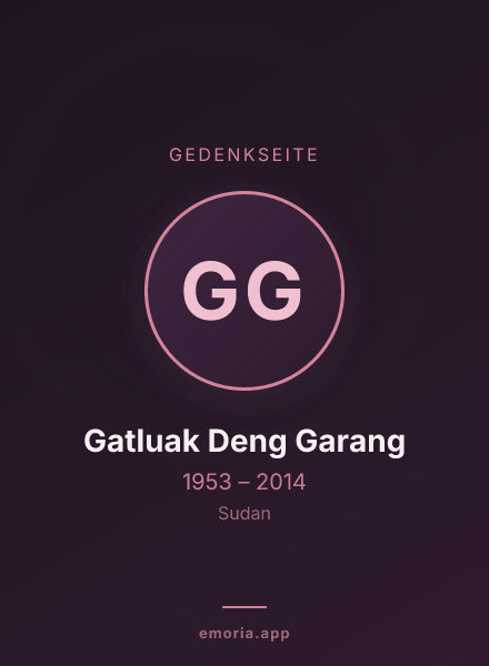 Gedenkportrait von Gatluak Deng Garang