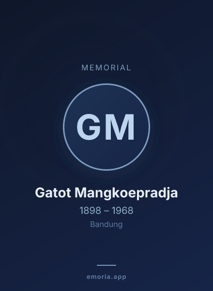 Memorial portrait of Gatot Mangkoepradja