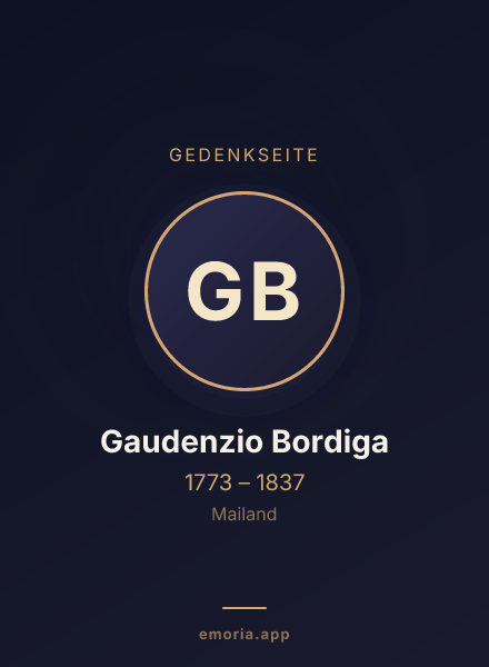 Gedenkportrait von Gaudenzio Bordiga