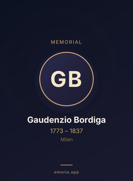 Memorial portrait of Gaudenzio Bordiga