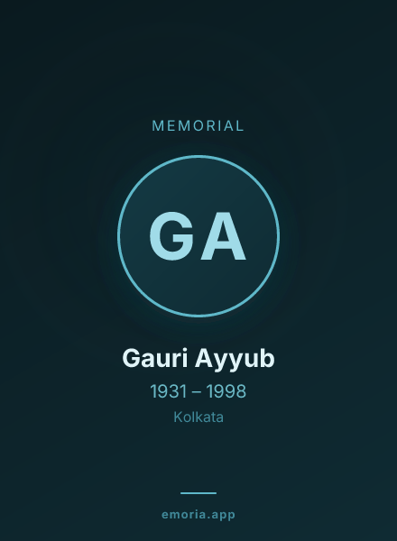 Memorial portrait of Gauri Ayyub