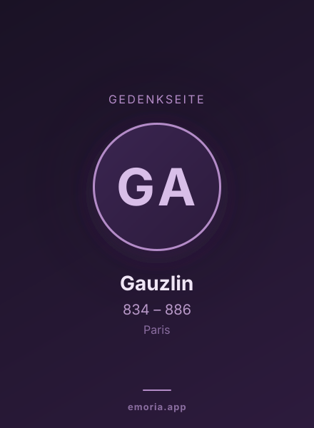 Gedenkportrait von Gauzlin