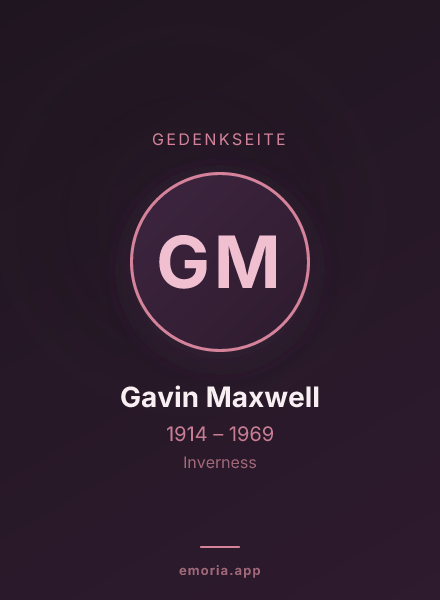 Gedenkportrait von Gavin Maxwell