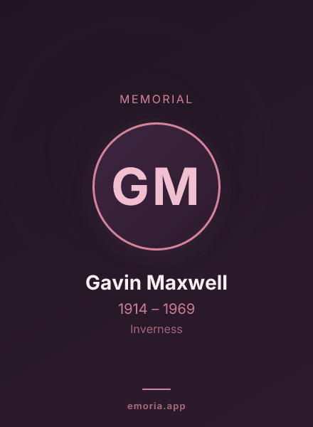 Memorial portrait of Gavin Maxwell
