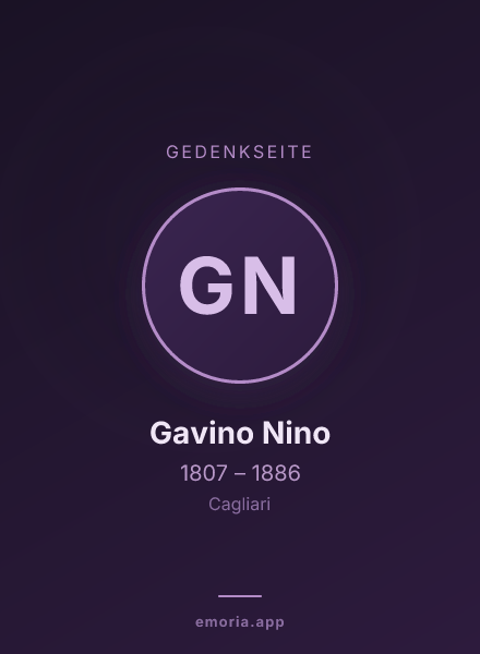 Gedenkportrait von Gavino Nino