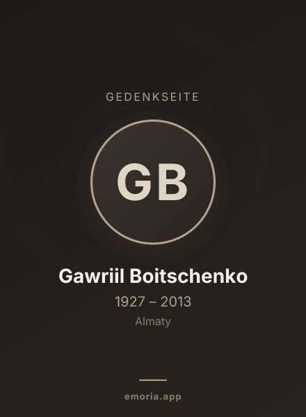 Gedenkportrait von Gawriil Boitschenko