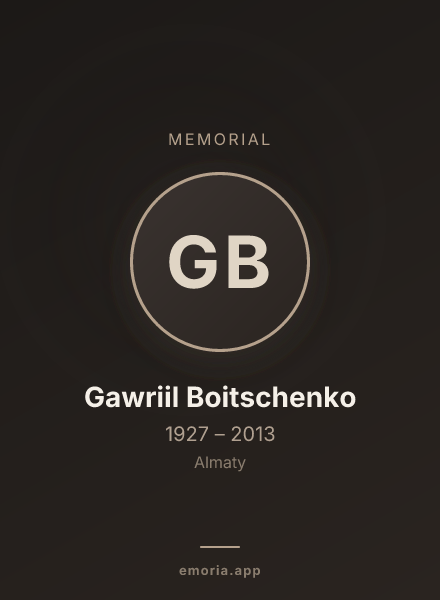 Memorial portrait of Gawriil Boitschenko