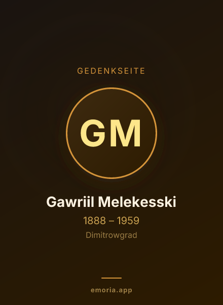 Gedenkportrait von Gawriil Melekesski