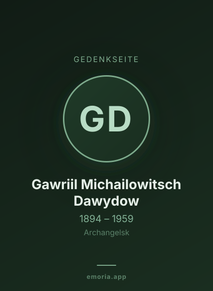 Gedenkportrait von Gawriil Michailowitsch Dawydow