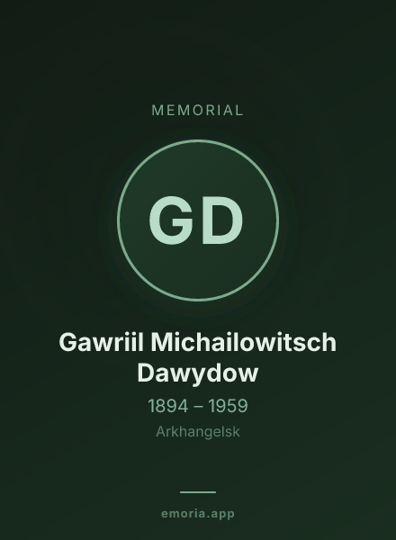 Memorial portrait of Gawriil Michailowitsch Dawydow