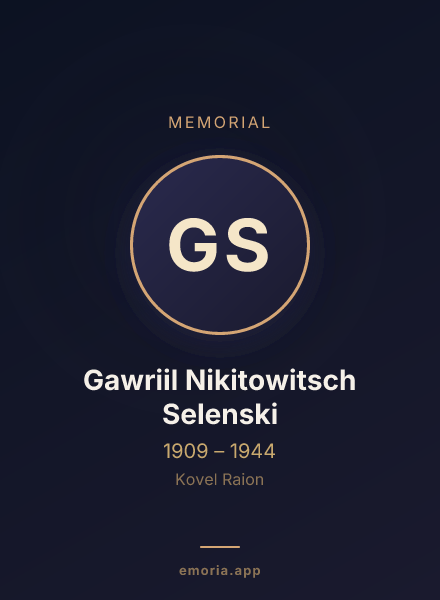 Memorial portrait of Gawriil Nikitowitsch Selenski