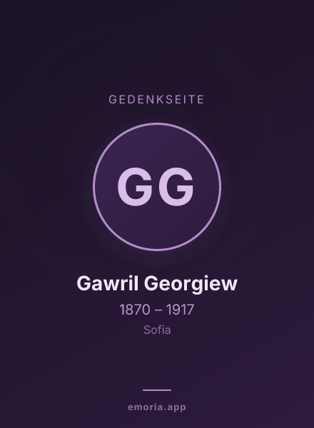 Gedenkportrait von Gawril Georgiew