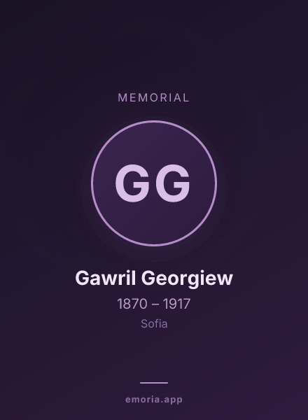 Memorial portrait of Gawril Georgiew
