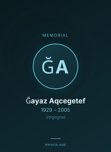 Memorial portrait of Ğayaz Aqcegetef