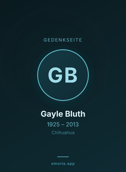 Gedenkportrait von Gayle Bluth