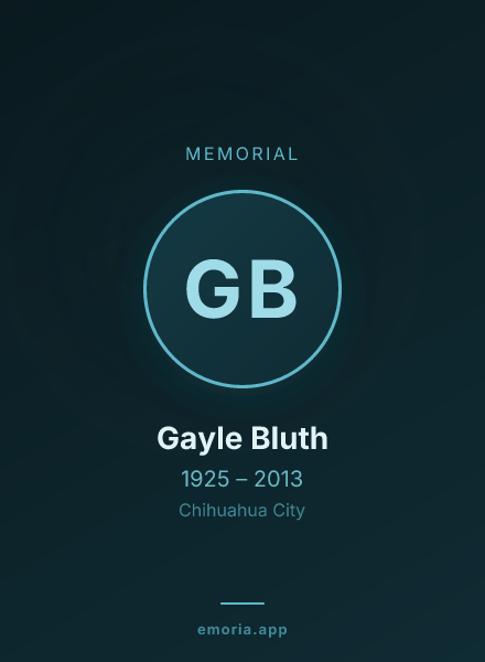 Memorial portrait of Gayle Bluth
