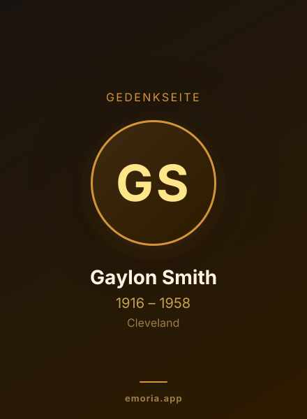 Gedenkportrait von Gaylon Smith