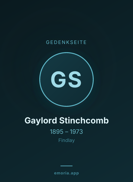 Gedenkportrait von Gaylord Stinchcomb