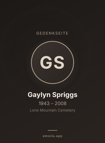 Gedenkportrait von Gaylyn Spriggs