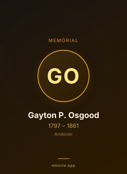 Memorial portrait of Gayton P. Osgood