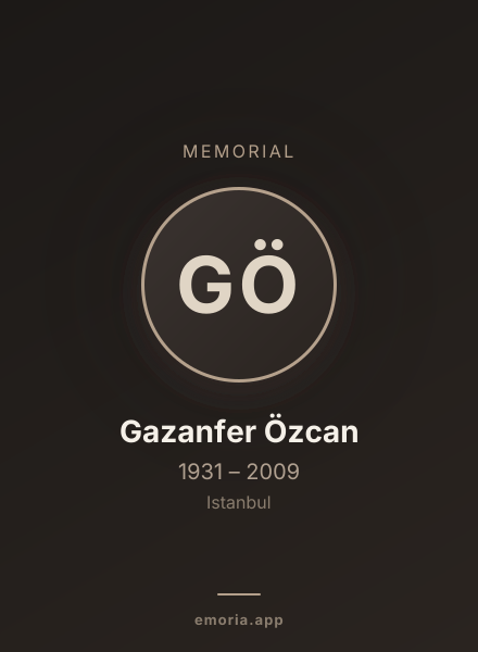 Memorial portrait of Gazanfer Özcan