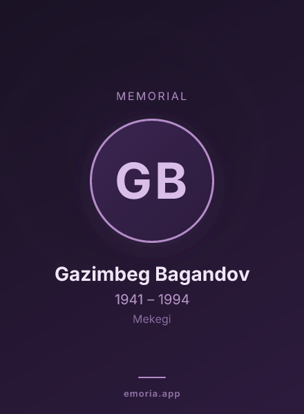 Memorial portrait of Gazimbeg Bagandov