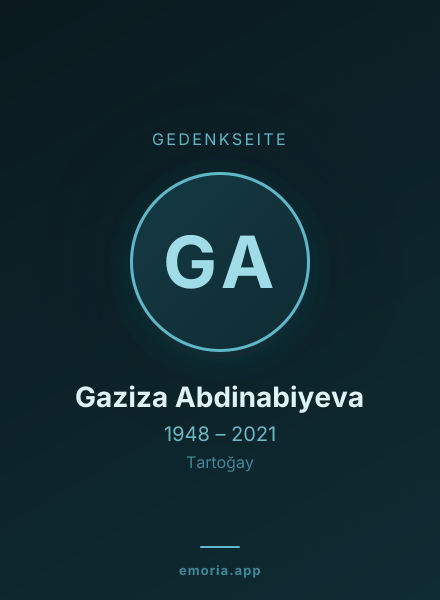 Gedenkportrait von Gaziza Abdinabiyeva