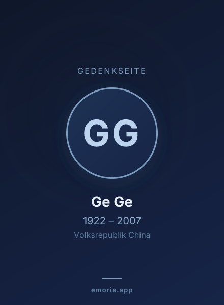 Gedenkportrait von Ge Ge