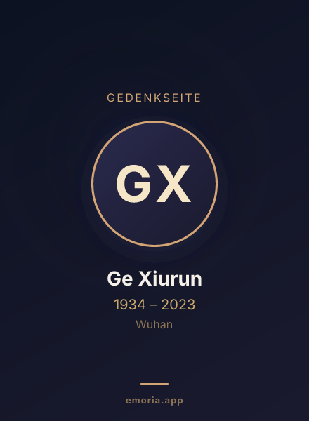 Gedenkportrait von Ge Xiurun