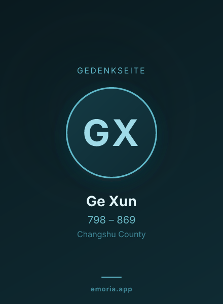 Gedenkportrait von Ge Xun