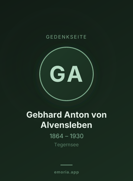 Gedenkportrait von Gebhard Anton von Alvensleben