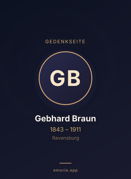Gedenkportrait von Gebhard Braun